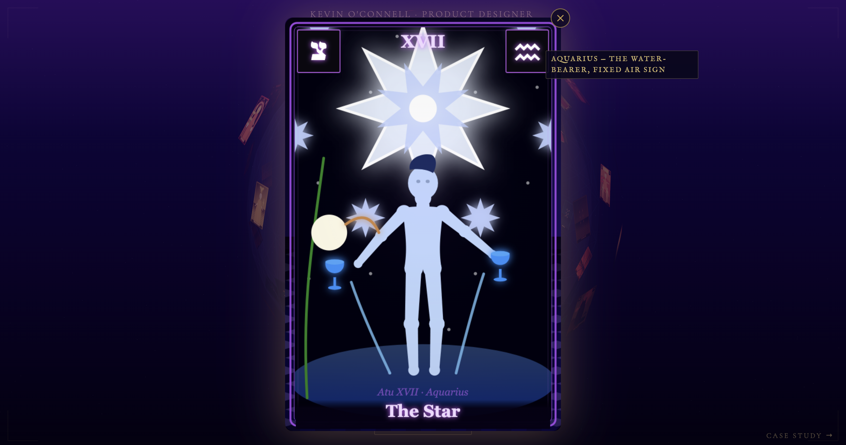 The Star card with astrological tooltip